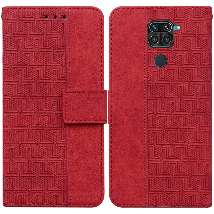 Geometric Embossed Leather Phone Case, For Xiaomi Redmi Note 8T, For Xiaomi Redmi Note 9 Pro / Note 9S, For Xiaomi Redmi Note 9 / 10X 4G, For Xiaomi Redmi Note 10 5G / Poco M3 Pro