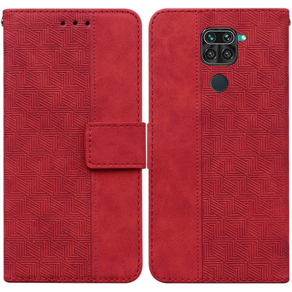 Geometric Embossed Leather Phone Case, For Xiaomi Redmi Note 8T, For Xiaomi Redmi Note 9 Pro / Note 9S, For Xiaomi Redmi Note 9 / 10X 4G, For Xiaomi Redmi Note 10 5G / Poco M3 Pro