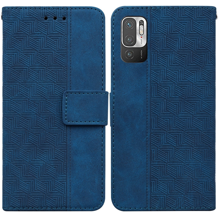 Geometric Embossed Leather Phone Case, For Xiaomi Redmi Note 8T, For Xiaomi Redmi Note 9 Pro / Note 9S, For Xiaomi Redmi Note 9 / 10X 4G, For Xiaomi Redmi Note 10 5G / Poco M3 Pro