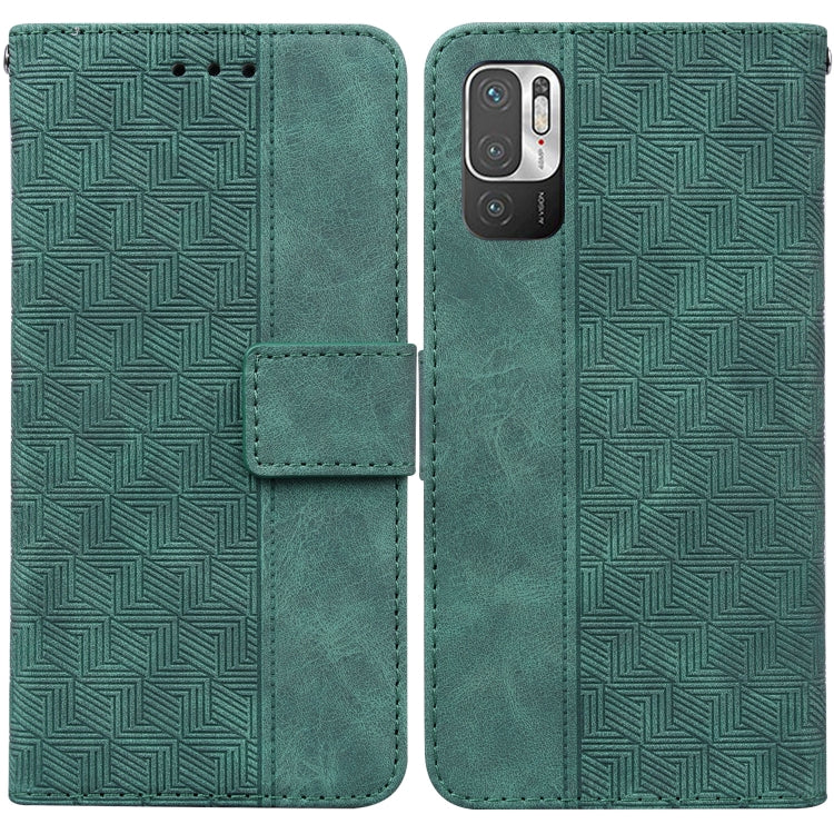 Geometric Embossed Leather Phone Case, For Xiaomi Redmi Note 8T, For Xiaomi Redmi Note 9 Pro / Note 9S, For Xiaomi Redmi Note 9 / 10X 4G, For Xiaomi Redmi Note 10 5G / Poco M3 Pro
