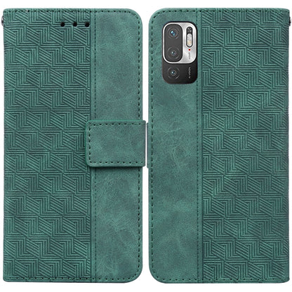 Geometric Embossed Leather Phone Case, For Xiaomi Redmi Note 8T, For Xiaomi Redmi Note 9 Pro / Note 9S, For Xiaomi Redmi Note 9 / 10X 4G, For Xiaomi Redmi Note 10 5G / Poco M3 Pro