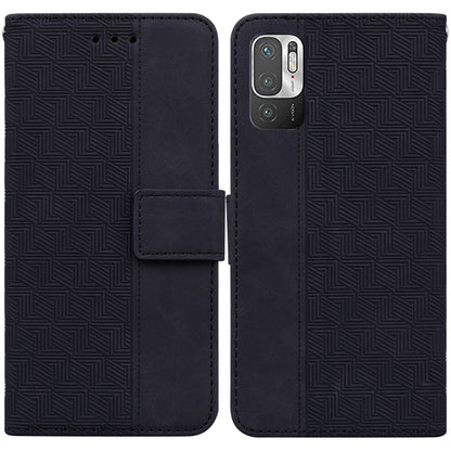 Geometric Embossed Leather Phone Case, For Xiaomi Redmi Note 8T, For Xiaomi Redmi Note 9 Pro / Note 9S, For Xiaomi Redmi Note 9 / 10X 4G, For Xiaomi Redmi Note 10 5G / Poco M3 Pro