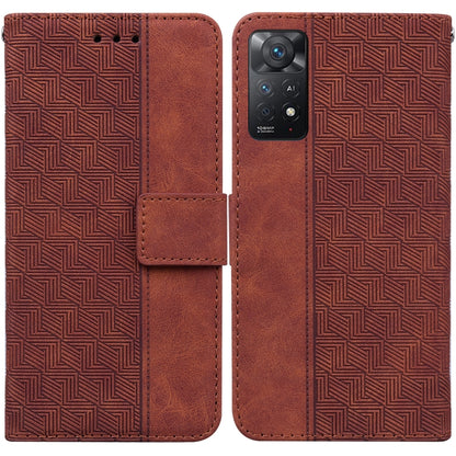 Geometric Embossed Leather Phone Case, For Xiaomi Redmi Note 10 Lite, For Xiaomi Redmi Note 11 Pro 5G / 4G Foreign Version, For Xiaomi Redmi Note 11 / Note 11S, For Xiaomi Redmi 10C