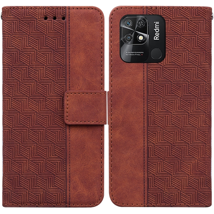 Geometric Embossed Leather Phone Case, For Xiaomi Redmi Note 10 Lite, For Xiaomi Redmi Note 11 Pro 5G / 4G Foreign Version, For Xiaomi Redmi Note 11 / Note 11S, For Xiaomi Redmi 10C