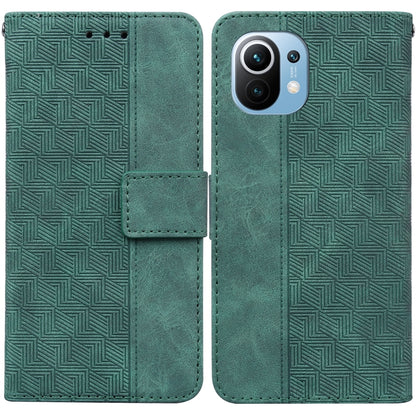 Geometric Embossed Leather Phone Case, For Xiaomi Redmi K40S, For Xiaomi Mi 11, For Xiaomi Mi 11 Pro, For Xiaomi Mi 11T / 11T Pro