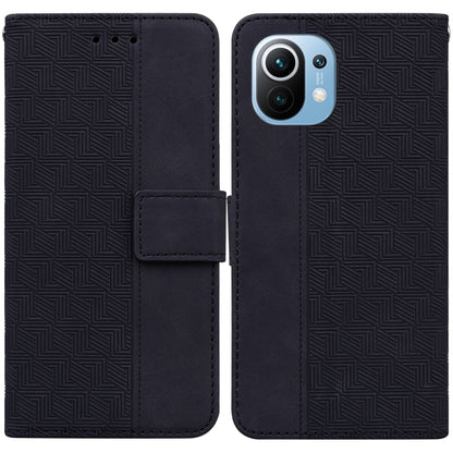 Geometric Embossed Leather Phone Case, For Xiaomi Redmi K40S, For Xiaomi Mi 11, For Xiaomi Mi 11 Pro, For Xiaomi Mi 11T / 11T Pro