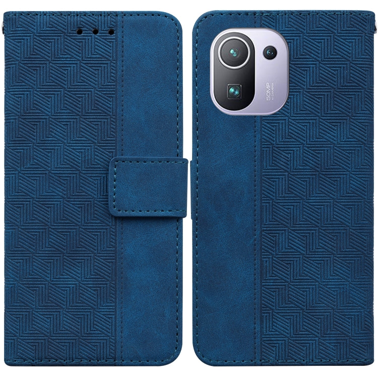 Geometric Embossed Leather Phone Case, For Xiaomi Redmi K40S, For Xiaomi Mi 11, For Xiaomi Mi 11 Pro, For Xiaomi Mi 11T / 11T Pro