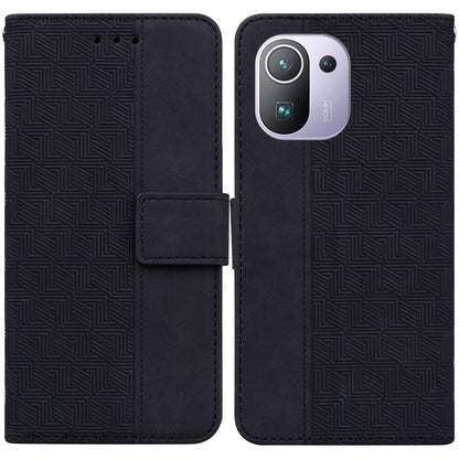 Geometric Embossed Leather Phone Case, For Xiaomi Redmi K40S, For Xiaomi Mi 11, For Xiaomi Mi 11 Pro, For Xiaomi Mi 11T / 11T Pro