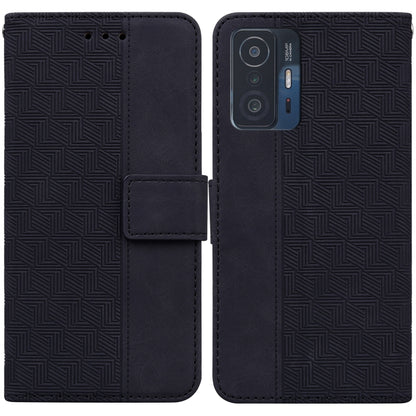Geometric Embossed Leather Phone Case, For Xiaomi Redmi K40S, For Xiaomi Mi 11, For Xiaomi Mi 11 Pro, For Xiaomi Mi 11T / 11T Pro