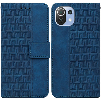 Geometric Embossed Leather Phone Case, For Xiaomi Mi 11 Lite 5G / 4G