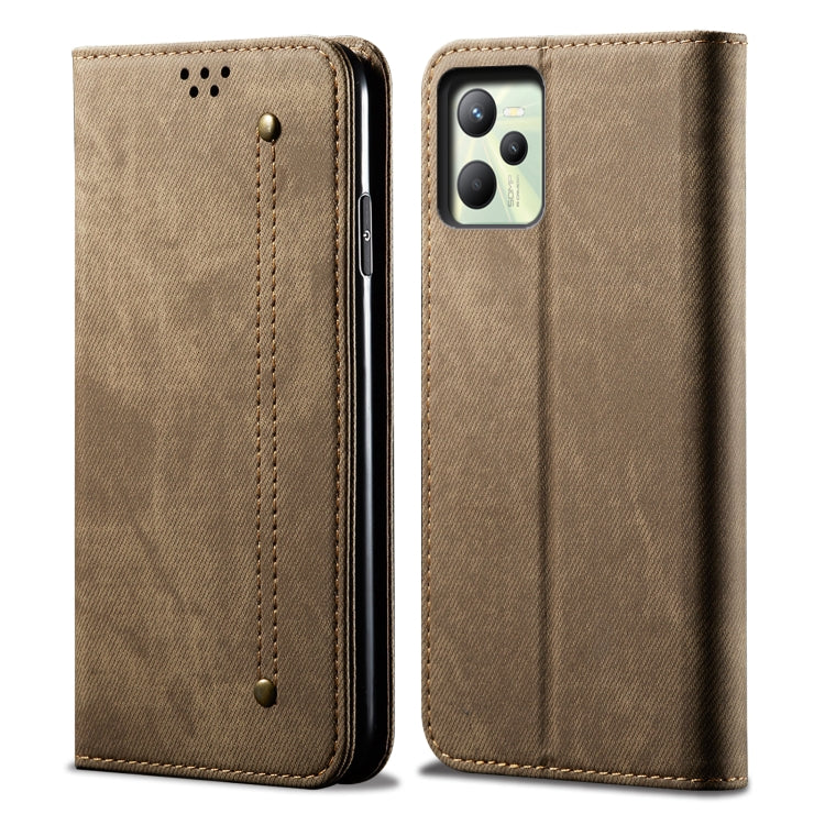 Denim Texture Casual Style Leather Phone Case, For OPPO A35 / A15 / A15S, For OPPO Realme C35, For OPPO Realme Q3T / K9S / Realme Q3s, For OPPO Realme 9 Pro, For OPPO Realme 9 Pro+