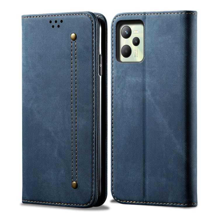 Denim Texture Casual Style Leather Phone Case, For OPPO A35 / A15 / A15S, For OPPO Realme C35, For OPPO Realme Q3T / K9S / Realme Q3s, For OPPO Realme 9 Pro, For OPPO Realme 9 Pro+