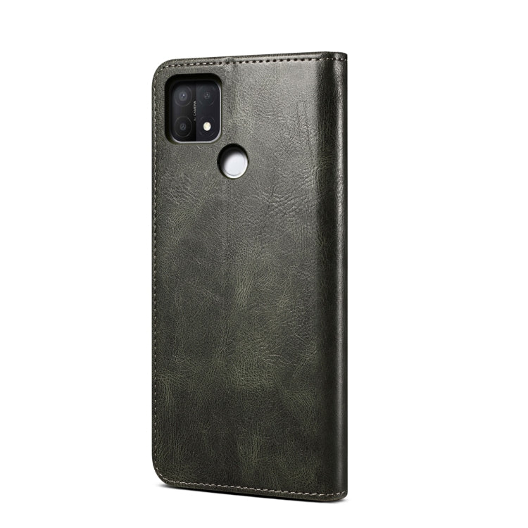Simple Wax Crazy Horse Texture Horizontal Flip Leather Phone Case with Card Slots & Holder, For OPPO A35 / A15 / A15S, For OPPO Realme C35, For OPPO Realme Q3T / K9S / Realme Q3s, For OPPO Realme 9 Pro, For OPPO Realme 9 Pro+