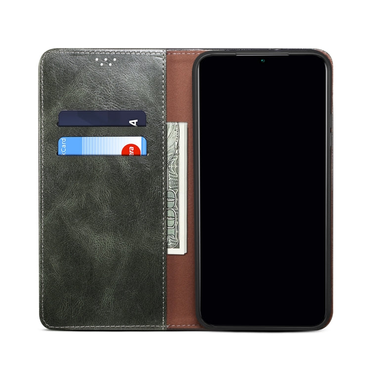 Simple Wax Crazy Horse Texture Horizontal Flip Leather Phone Case with Card Slots & Holder, For OPPO A35 / A15 / A15S, For OPPO Realme C35, For OPPO Realme Q3T / K9S / Realme Q3s, For OPPO Realme 9 Pro, For OPPO Realme 9 Pro+