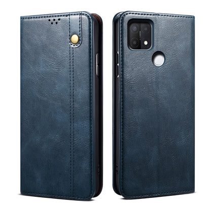 Simple Wax Crazy Horse Texture Horizontal Flip Leather Phone Case with Card Slots & Holder, For OPPO A35 / A15 / A15S, For OPPO Realme C35, For OPPO Realme Q3T / K9S / Realme Q3s, For OPPO Realme 9 Pro, For OPPO Realme 9 Pro+