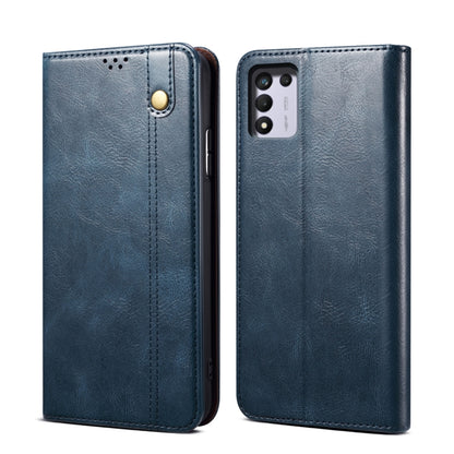 Simple Wax Crazy Horse Texture Horizontal Flip Leather Phone Case with Card Slots & Holder, For OPPO A35 / A15 / A15S, For OPPO Realme C35, For OPPO Realme Q3T / K9S / Realme Q3s, For OPPO Realme 9 Pro, For OPPO Realme 9 Pro+