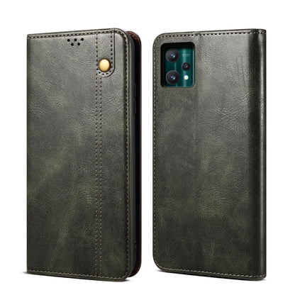 Simple Wax Crazy Horse Texture Horizontal Flip Leather Phone Case with Card Slots & Holder, For OPPO A35 / A15 / A15S, For OPPO Realme C35, For OPPO Realme Q3T / K9S / Realme Q3s, For OPPO Realme 9 Pro, For OPPO Realme 9 Pro+