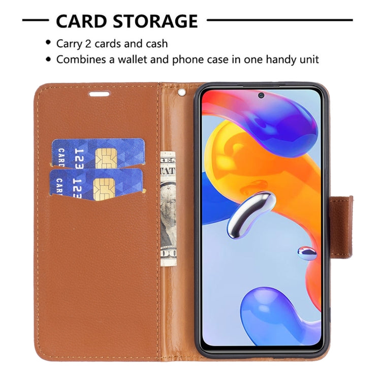 Litchi Texture Pure Color Horizontal Flip Leather Phone Case, For Xiaomi Redmi Note 11 Pro International Version