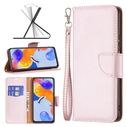 Litchi Texture Pure Color Horizontal Flip Leather Phone Case, For Xiaomi Redmi Note 11 Pro International Version