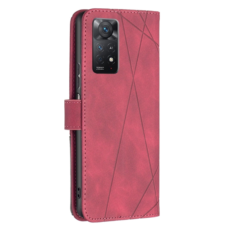 Rhombus Texture Magnetic Buckle Horizontal Flip Leather Phone Case, For Xiaomi Redmi Note 11 Pro International Version