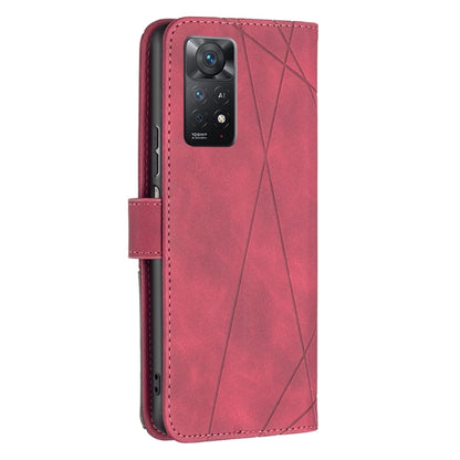Rhombus Texture Magnetic Buckle Horizontal Flip Leather Phone Case, For Xiaomi Redmi Note 11 Pro International Version
