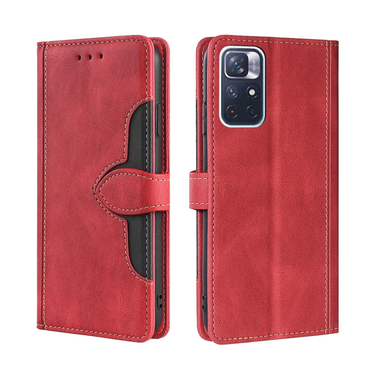 Skin Feel Straw Hat Magnetic Buckle Leather Phone Case, For Xiaomi Poco M3, For Xiaomi Redmi K40 Gaming, For Xiaomi Redmi Note 11 4G / Note 11S, For Xiaomi Redmi Note 11 5G, For Xiaomi Redmi 9C / Redmi 9C NFC, For Xiaomi Mi 11