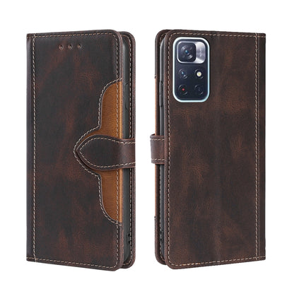 Skin Feel Straw Hat Magnetic Buckle Leather Phone Case, For Xiaomi Poco M3, For Xiaomi Redmi K40 Gaming, For Xiaomi Redmi Note 11 4G / Note 11S, For Xiaomi Redmi Note 11 5G, For Xiaomi Redmi 9C / Redmi 9C NFC, For Xiaomi Mi 11