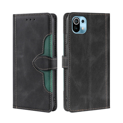 Skin Feel Straw Hat Magnetic Buckle Leather Phone Case, For Xiaomi Poco M3, For Xiaomi Redmi K40 Gaming, For Xiaomi Redmi Note 11 4G / Note 11S, For Xiaomi Redmi Note 11 5G, For Xiaomi Redmi 9C / Redmi 9C NFC, For Xiaomi Mi 11