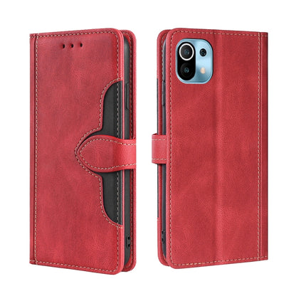 Skin Feel Straw Hat Magnetic Buckle Leather Phone Case, For Xiaomi Poco M3, For Xiaomi Redmi K40 Gaming, For Xiaomi Redmi Note 11 4G / Note 11S, For Xiaomi Redmi Note 11 5G, For Xiaomi Redmi 9C / Redmi 9C NFC, For Xiaomi Mi 11