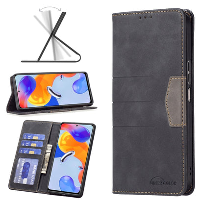 Magnetic Splicing Leather Phone Case, For Xiaomi Redmi Note 11 Pro International Version