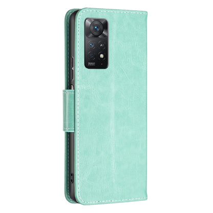 Two Butterflies Embossing Leather Phone Case, For Xiaomi Redmi Note 11 Pro International Version