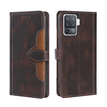 Skin Feel Straw Hat Magnetic Buckle Leather Phone Case, For OPPO F19 Pro / A94 4G / Reno5 F, For OPPO Find X3 / X3 Pro, For OPPO Find X5 Lite, For OPPO Find X5 Pro, For OPPO K9s / Realme Q3s, For OPPO Reno3 A JP Version