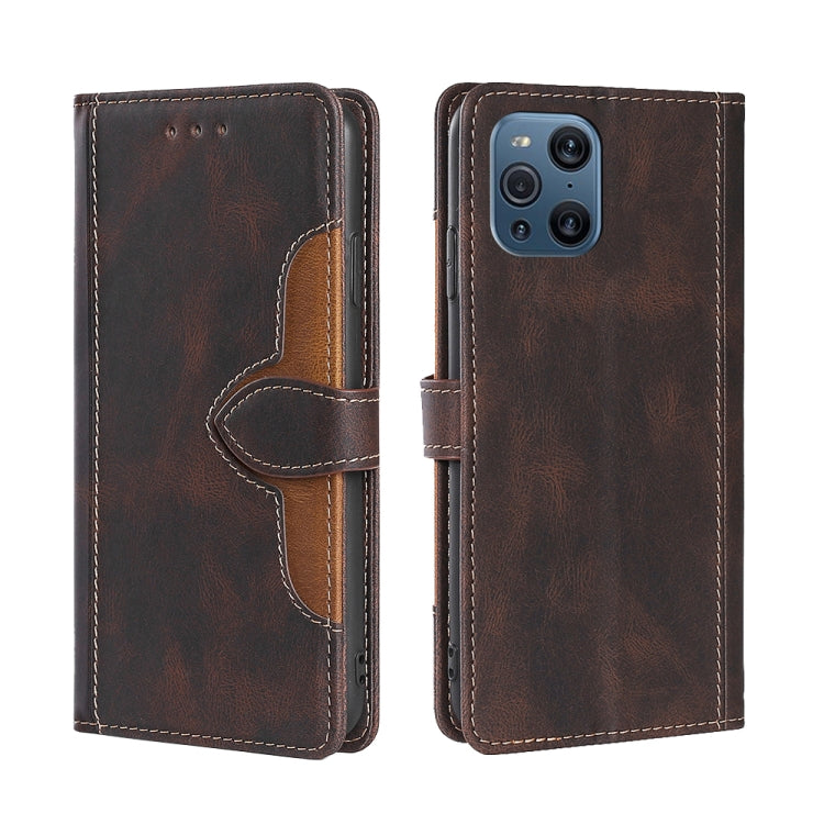Skin Feel Straw Hat Magnetic Buckle Leather Phone Case, For OPPO F19 Pro / A94 4G / Reno5 F, For OPPO Find X3 / X3 Pro, For OPPO Find X5 Lite, For OPPO Find X5 Pro, For OPPO K9s / Realme Q3s, For OPPO Reno3 A JP Version