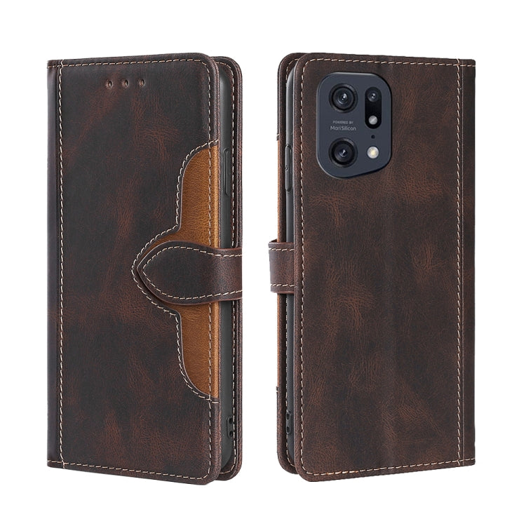 Skin Feel Straw Hat Magnetic Buckle Leather Phone Case, For OPPO F19 Pro / A94 4G / Reno5 F, For OPPO Find X3 / X3 Pro, For OPPO Find X5 Lite, For OPPO Find X5 Pro, For OPPO K9s / Realme Q3s, For OPPO Reno3 A JP Version