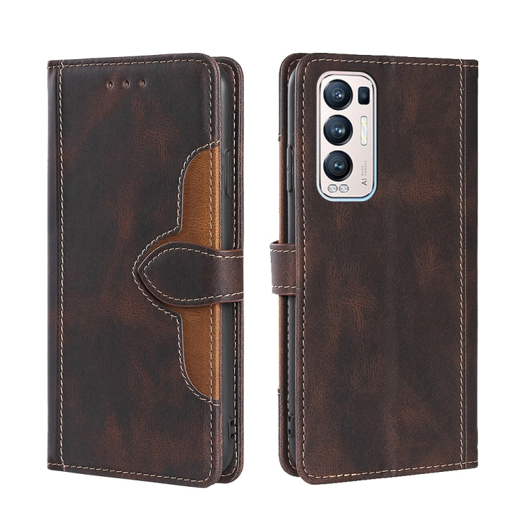 Skin Feel Straw Hat Magnetic Buckle Leather Phone Case, For OPPO Reno5 Pro+ 5G / Find X3 Neo, For OPPO Reno5 A, For OPPO Reno6, For OPPO Reno6 4G, For OPPO Reno6 Pro, For OPPO Reno6 Pro+