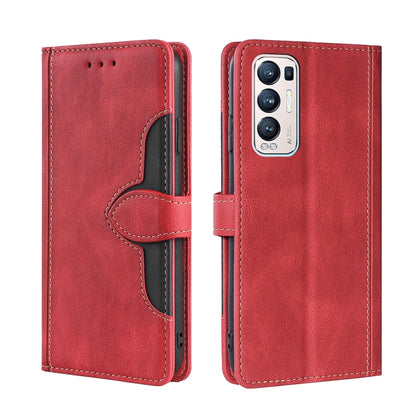Skin Feel Straw Hat Magnetic Buckle Leather Phone Case, For OPPO Reno5 Pro+ 5G / Find X3 Neo, For OPPO Reno5 A, For OPPO Reno6, For OPPO Reno6 4G, For OPPO Reno6 Pro, For OPPO Reno6 Pro+