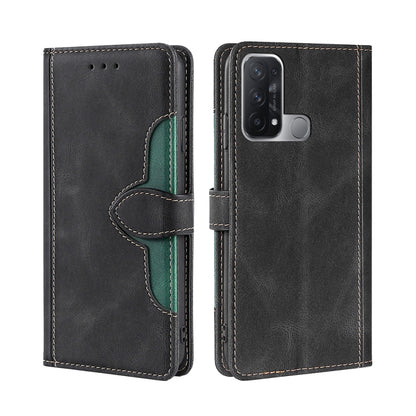 Skin Feel Straw Hat Magnetic Buckle Leather Phone Case, For OPPO Reno5 Pro+ 5G / Find X3 Neo, For OPPO Reno5 A, For OPPO Reno6, For OPPO Reno6 4G, For OPPO Reno6 Pro, For OPPO Reno6 Pro+