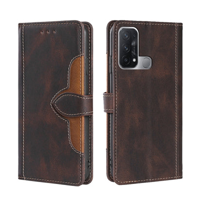 Skin Feel Straw Hat Magnetic Buckle Leather Phone Case, For OPPO Reno5 Pro+ 5G / Find X3 Neo, For OPPO Reno5 A, For OPPO Reno6, For OPPO Reno6 4G, For OPPO Reno6 Pro, For OPPO Reno6 Pro+