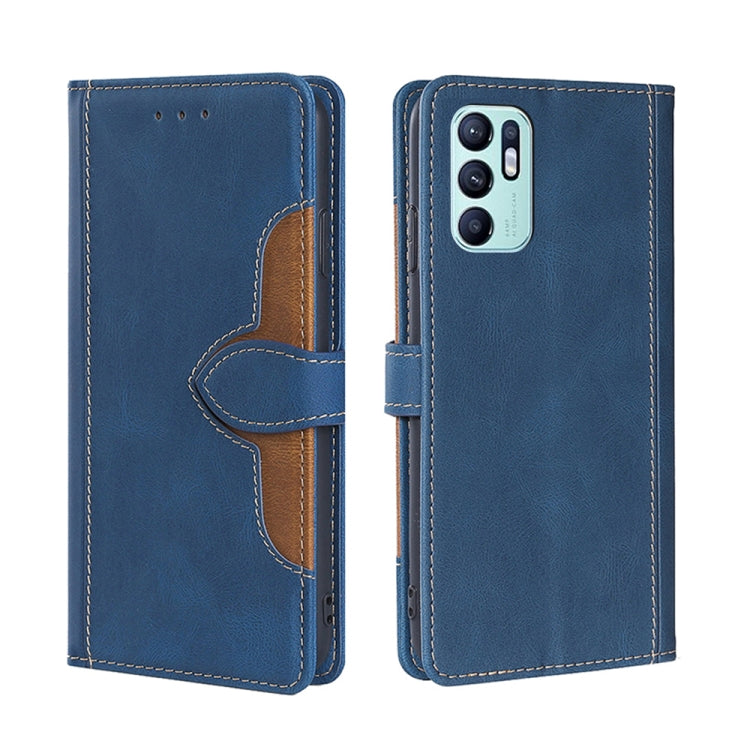 Skin Feel Straw Hat Magnetic Buckle Leather Phone Case, For OPPO Reno5 Pro+ 5G / Find X3 Neo, For OPPO Reno5 A, For OPPO Reno6, For OPPO Reno6 4G, For OPPO Reno6 Pro, For OPPO Reno6 Pro+