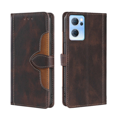 Skin Feel Straw Hat Magnetic Buckle Leather Phone Case, For OPPO Reno7 5G, For OPPO Reno7 Pro 5G, For OPPO Realme 8i, For OPPO Realme 9 Pro, For OPPO Realme 9 Pro+, For OPPO Realme 9i / A36 4G /A96 4G /K10 4G /A76 4G