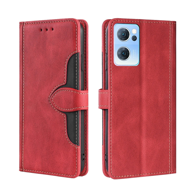 Skin Feel Straw Hat Magnetic Buckle Leather Phone Case, For OPPO Reno7 5G, For OPPO Reno7 Pro 5G, For OPPO Realme 8i, For OPPO Realme 9 Pro, For OPPO Realme 9 Pro+, For OPPO Realme 9i / A36 4G /A96 4G /K10 4G /A76 4G