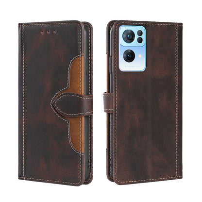 Skin Feel Straw Hat Magnetic Buckle Leather Phone Case, For OPPO Reno7 5G, For OPPO Reno7 Pro 5G, For OPPO Realme 8i, For OPPO Realme 9 Pro, For OPPO Realme 9 Pro+, For OPPO Realme 9i / A36 4G /A96 4G /K10 4G /A76 4G