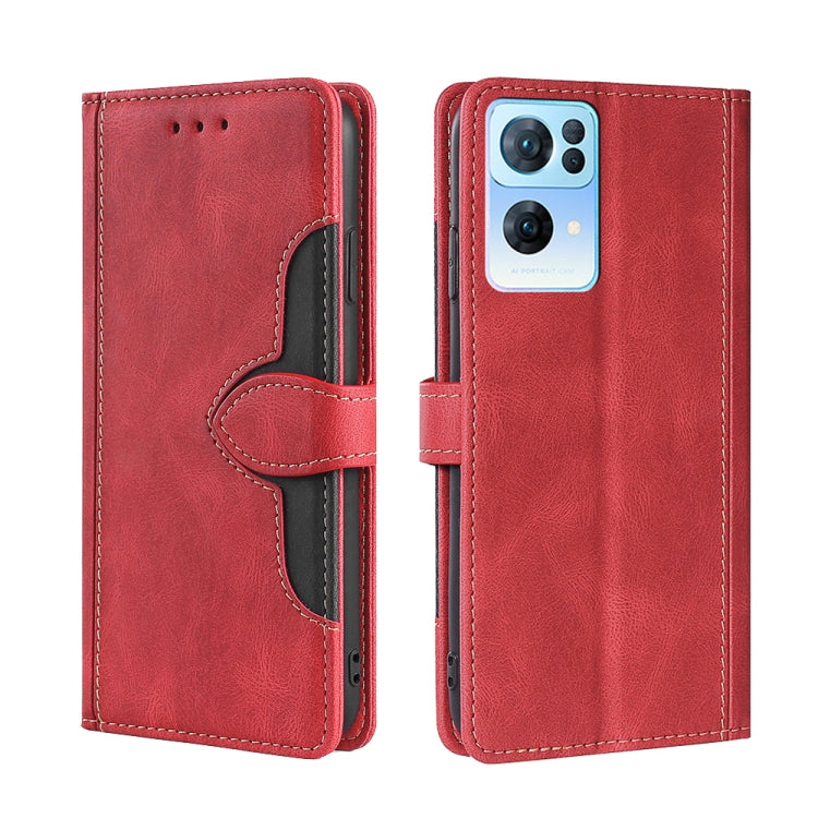 Skin Feel Straw Hat Magnetic Buckle Leather Phone Case, For OPPO Reno7 5G, For OPPO Reno7 Pro 5G, For OPPO Realme 8i, For OPPO Realme 9 Pro, For OPPO Realme 9 Pro+, For OPPO Realme 9i / A36 4G /A96 4G /K10 4G /A76 4G