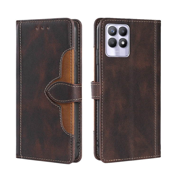 Skin Feel Straw Hat Magnetic Buckle Leather Phone Case, For OPPO Reno7 5G, For OPPO Reno7 Pro 5G, For OPPO Realme 8i, For OPPO Realme 9 Pro, For OPPO Realme 9 Pro+, For OPPO Realme 9i / A36 4G /A96 4G /K10 4G /A76 4G