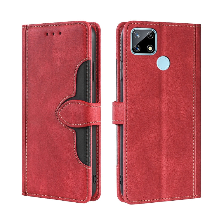 Skin Feel Straw Hat Magnetic Buckle Leather Phone Case, For OPPO Realme C12 / Narzo 20, For OPPO Realme C20, For OPPO Realme C21, For OPPO Realme C21Y, For OPPO Realme GT Neo2 5G, For OPPO Realme GT Master / Q3 Pro