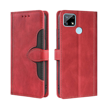 Skin Feel Straw Hat Magnetic Buckle Leather Phone Case, For OPPO Realme C12 / Narzo 20, For OPPO Realme C20, For OPPO Realme C21, For OPPO Realme C21Y, For OPPO Realme GT Neo2 5G, For OPPO Realme GT Master / Q3 Pro