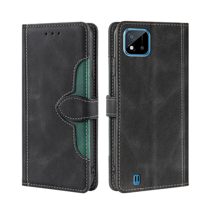 Skin Feel Straw Hat Magnetic Buckle Leather Phone Case, For OPPO Realme C12 / Narzo 20, For OPPO Realme C20, For OPPO Realme C21, For OPPO Realme C21Y, For OPPO Realme GT Neo2 5G, For OPPO Realme GT Master / Q3 Pro