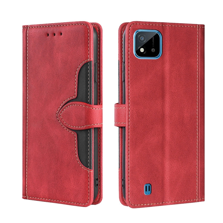 Skin Feel Straw Hat Magnetic Buckle Leather Phone Case, For OPPO Realme C12 / Narzo 20, For OPPO Realme C20, For OPPO Realme C21, For OPPO Realme C21Y, For OPPO Realme GT Neo2 5G, For OPPO Realme GT Master / Q3 Pro