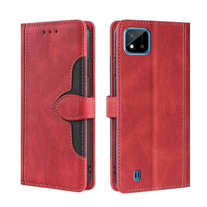 Skin Feel Straw Hat Magnetic Buckle Leather Phone Case, For OPPO Realme C12 / Narzo 20, For OPPO Realme C20, For OPPO Realme C21, For OPPO Realme C21Y, For OPPO Realme GT Neo2 5G, For OPPO Realme GT Master / Q3 Pro
