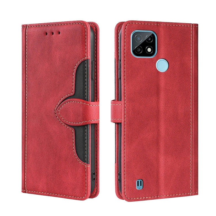 Skin Feel Straw Hat Magnetic Buckle Leather Phone Case, For OPPO Realme C12 / Narzo 20, For OPPO Realme C20, For OPPO Realme C21, For OPPO Realme C21Y, For OPPO Realme GT Neo2 5G, For OPPO Realme GT Master / Q3 Pro